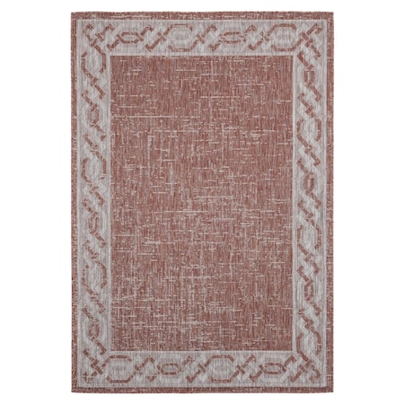 United Weavers Of America 5 ft. 3 in. x 7 ft. 6 in. Augusta Whitehaven Terracotta Rectangle Area Rug 3900 10029 69